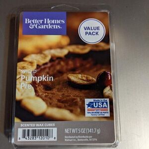 2 - 5 OZ VALUE PACKS BETTER HOMES & GARDENS SCENTED WAX CUBES SPICED PUMPKIN PIE